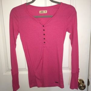pink long sleeve top